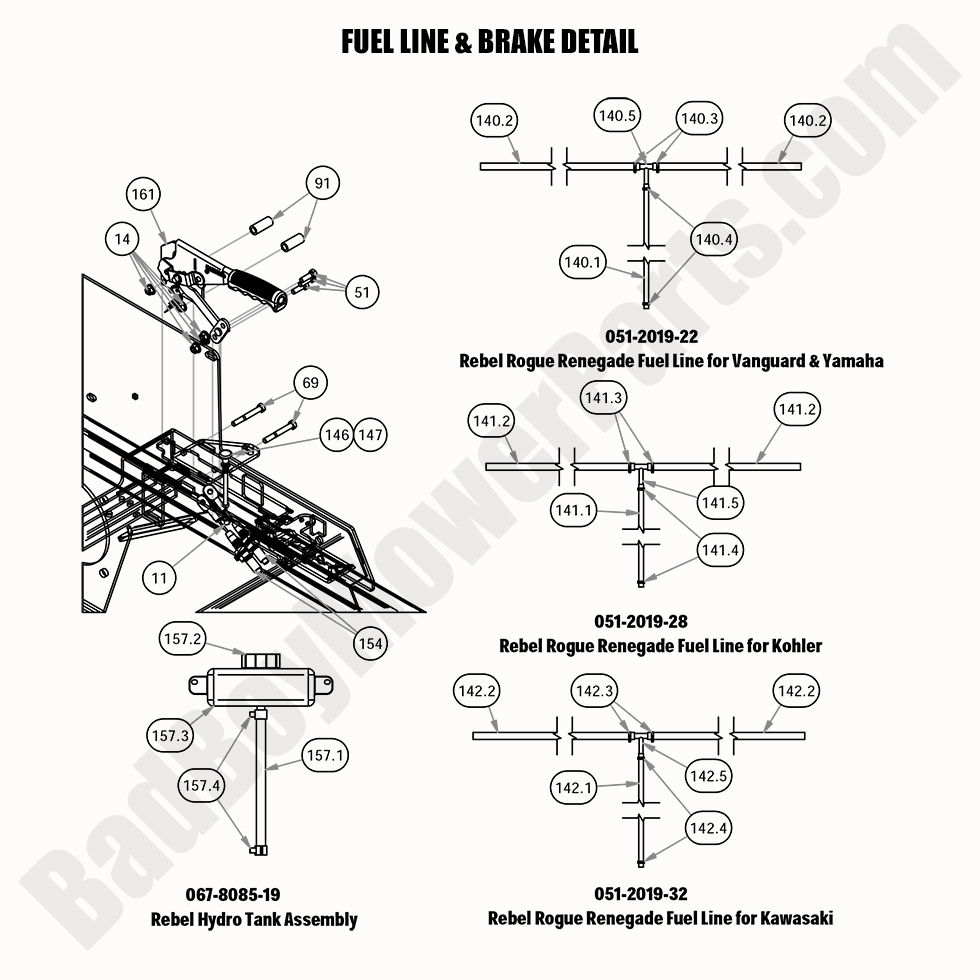 2020 Rebel Fuel Line & Brake Detail